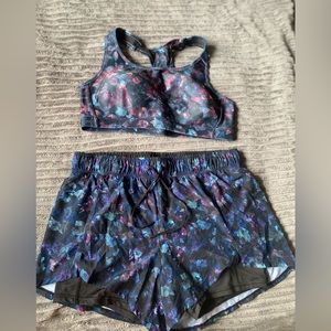 ***SOLD***Two piece sports bra and shorts set